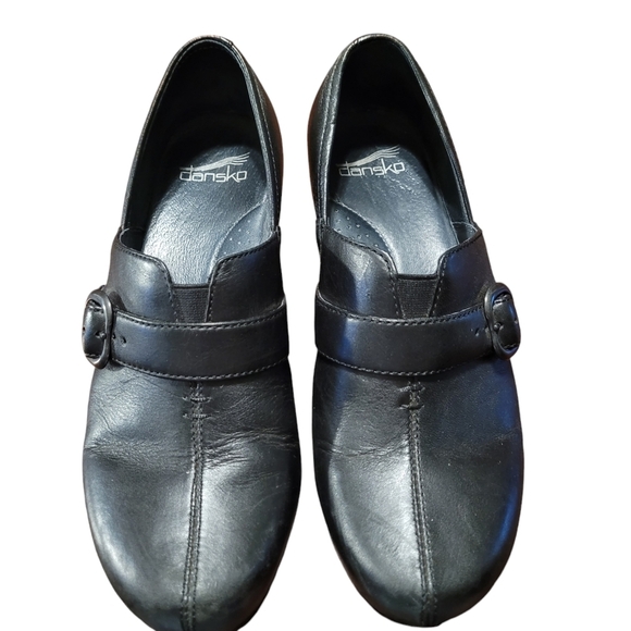 Dansko Tamara black leather clogs - 6.         S - Picture 5 of 8